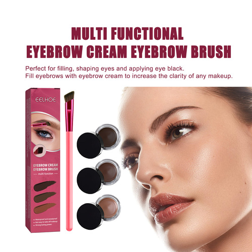 EELHOE Multifunctional Eyebrow Brush Set Portable Eyebrow Brush Eyebrow Cream Beveled Wild Eyebrow Eyeshadow Contour Makeup Brush