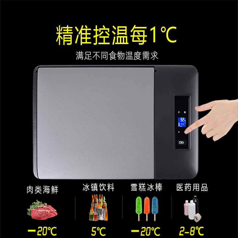 2023 nuevo coche pequeño camión tigre de hielo coche refrigerador compresor coche de doble uso 12v24v220v universal