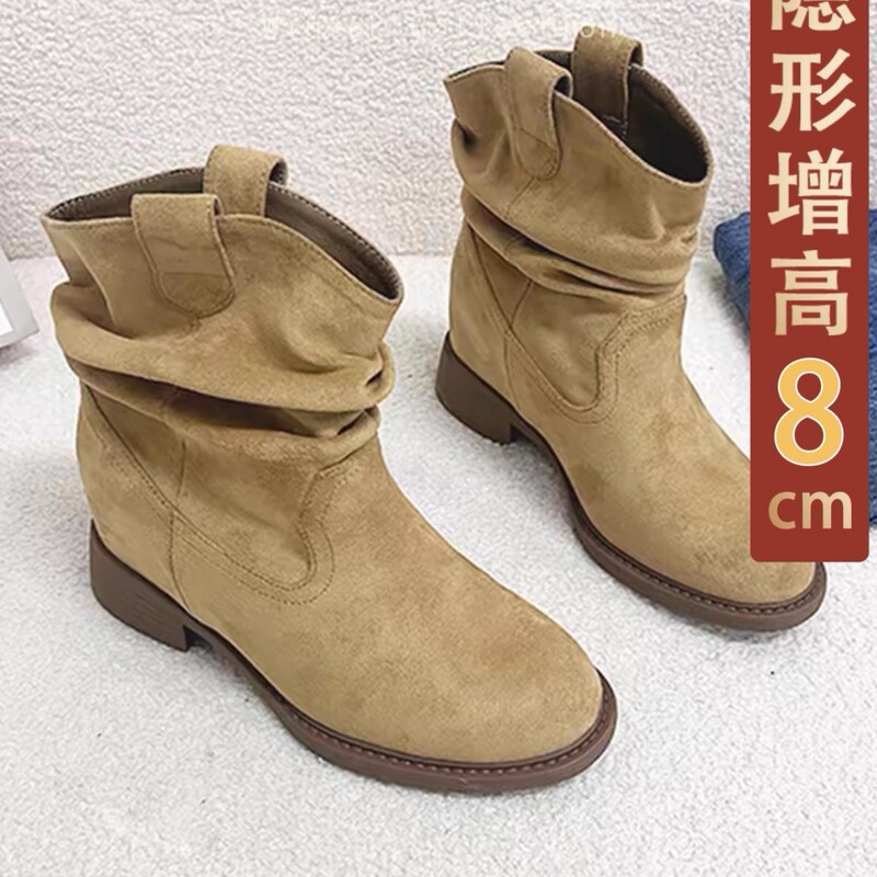 2025新款秋冬堆堆靴女西部牛仔靴夏季中筒靴子英伦风马丁靴女短靴|undefined