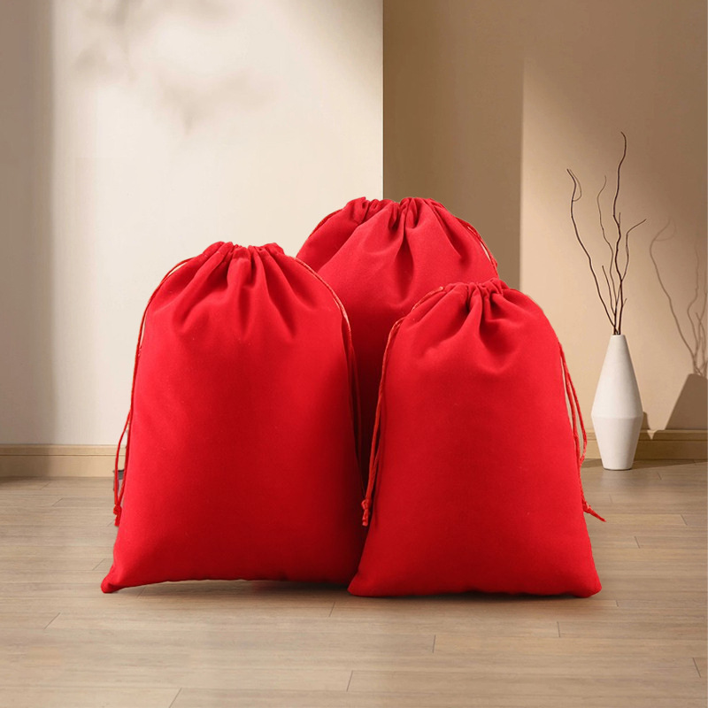 Bolsa de terciopelo de boca de Shu Corea tira de la cuerda Corea del Sur joyas de regalo de color para recibir pequeñas bolsas de tela engrosadas bolsas de regalo de joyas