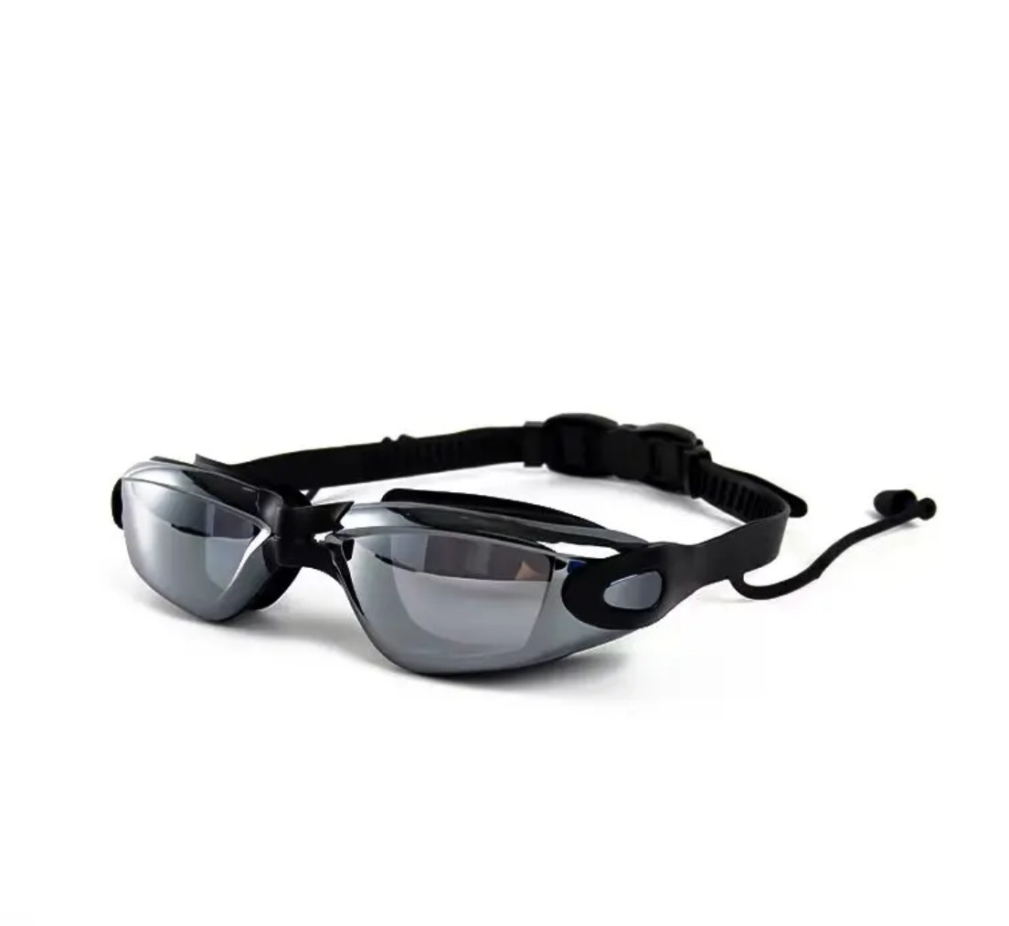 7001 검정색 김서림 방지 전기 도금 성인용 수영 고글 + 고급 거울 상자