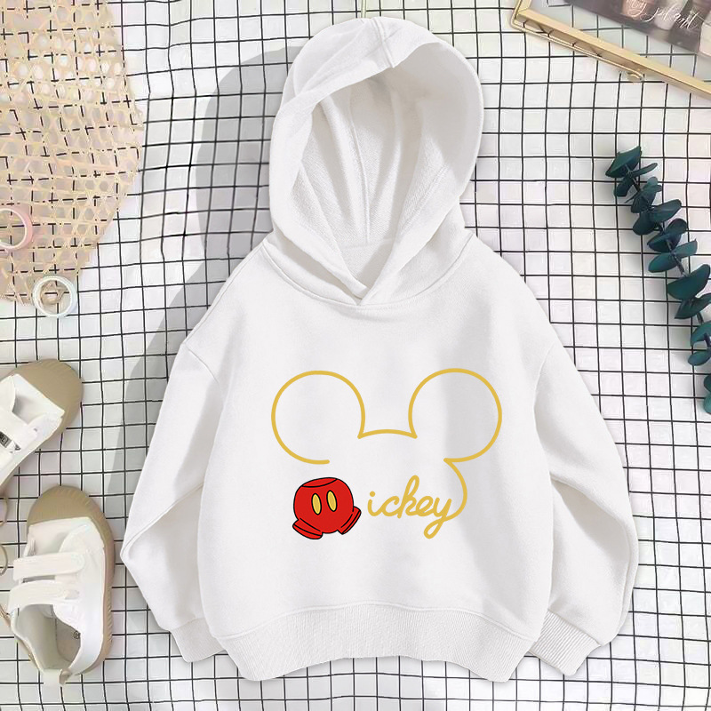 White simple mouse sweatshirt thin style