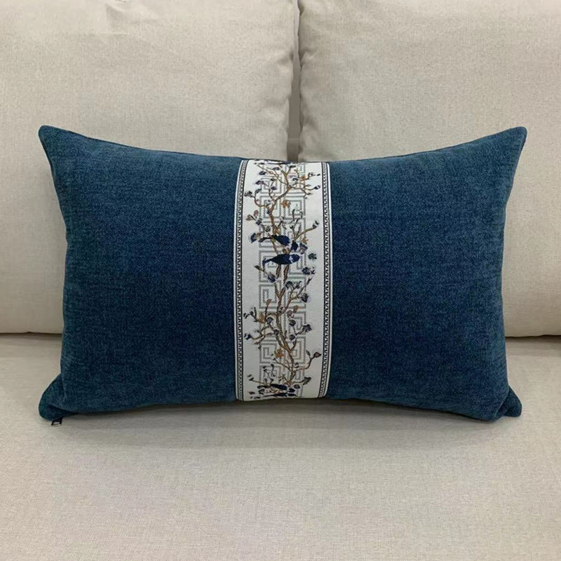 Chenille Sofa Cushion, Thickened Rectangular Lumbar Support Sofa Back Cushion, Living Room Pillow with Removable and Washable Core