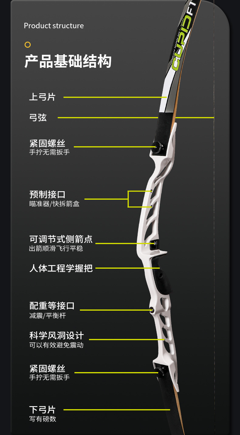 探索F1竞技反曲弓多磅数颜色选竞技训练比赛射箭馆用弓反曲弓套装-阿里巴巴