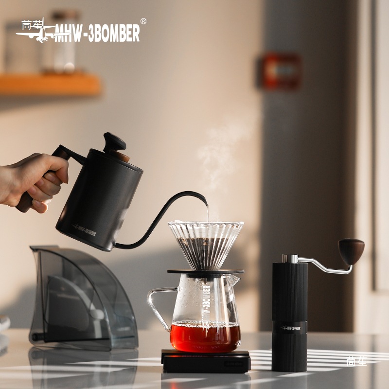 Bomber MHW filter cup grinder sharing pot electronic scale hand brewed coffee set