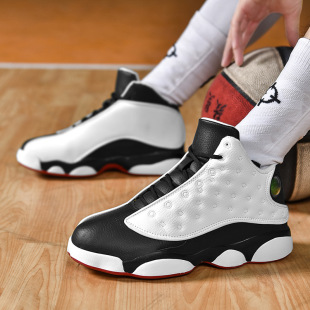Basketball sneaker foreign trade plus size Putian AJ13 high-top combat Basketball shoes youth training sneakers