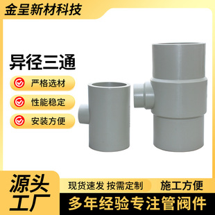 PPH socket type reducing tee PP water supply reducing tee plastic size head tee wholesale