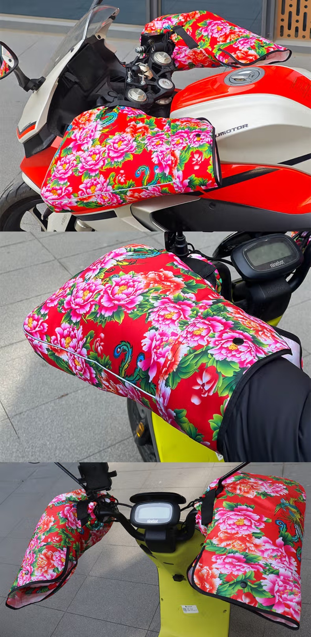 Winter Cold-Proof Gloves for Northeastern Motorcycle Riders, Universal for Motorbikes, Handlebars, and Tricycles, Non-Slip and Thickened
