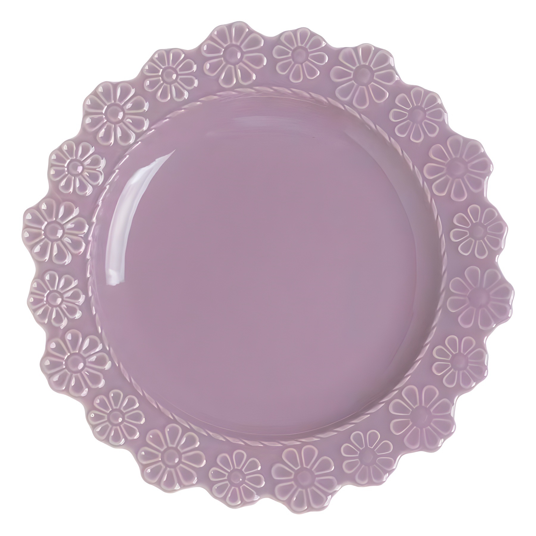 Francés retro ins en relieve cubiertos de cerámica creativos bordes de encaje plato de filete de comida occidental platos caseros platos planos