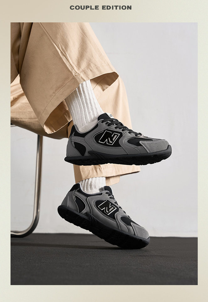 Giày thể thao chạy bộ nữ dáng sneaker mesh thoáng mát phong cách Hàn Quốc — 230 đen mơ chi tiết 15