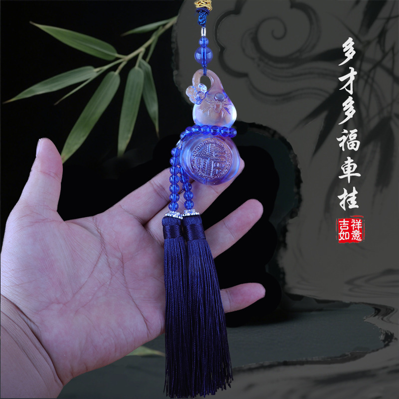 车挂胎毛车内汽宝宝挂饰婴儿纪念脐带新生儿百天diy胎发琉璃葫芦|undefined