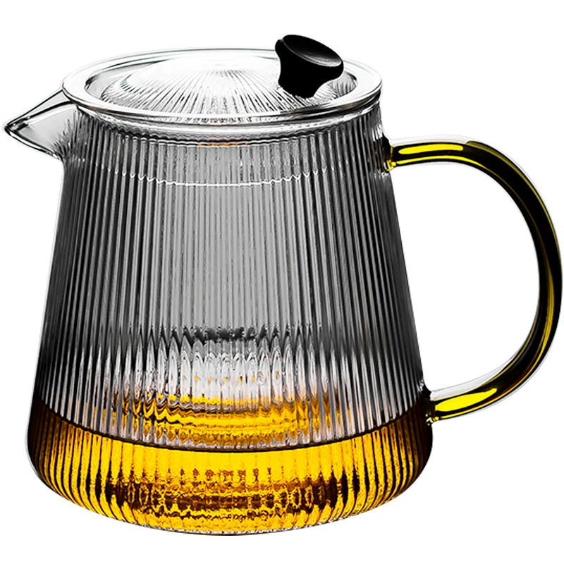 Glass teapot, set, filter, capacious tea