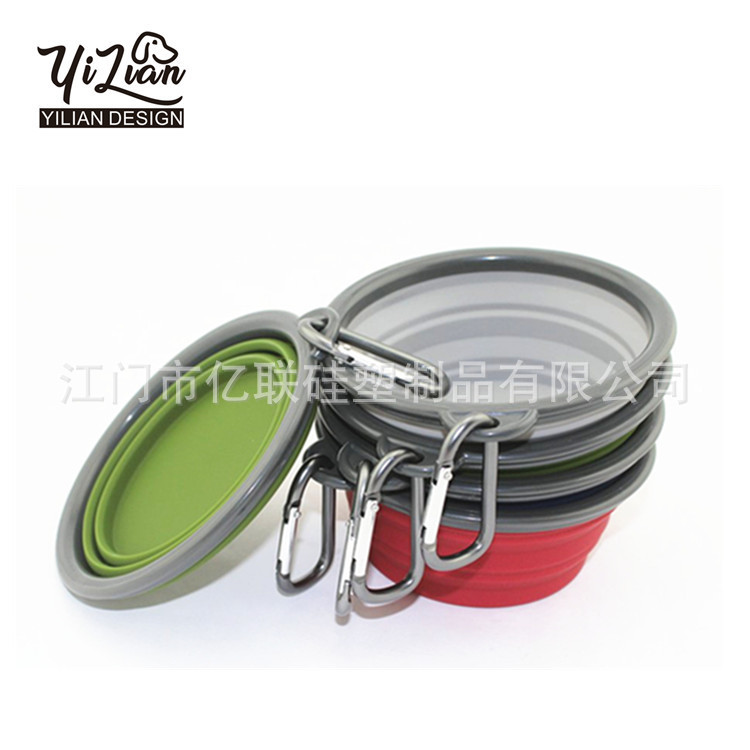 Factory wholesale pet outdoor silicone folding bowl portable dog…