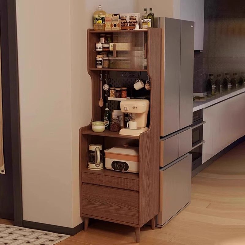 Solid Wood Sideboard Kitchen Integrated Wall Storage Cabinet Household Small Storage Cabinet Tea Cabinet Coffee Cabinet Storage Cabinet