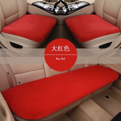 Warm Autumn and Winter Anti-Slip Universal – Wool pad - single-square-mat-bright-red-thick-and-warm