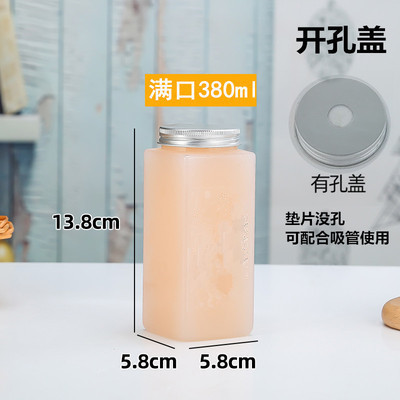 ミルクティーカップペットジューステイクアウト使い捨てプラスチックカップインターネット有名人のダーティミルクティーカップ長方形飲料ボトル|undefined