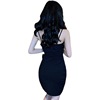 Women’s nightclub sexy one neck low cut open back wave point stitching buttock skirt bottom skirt suspender dress