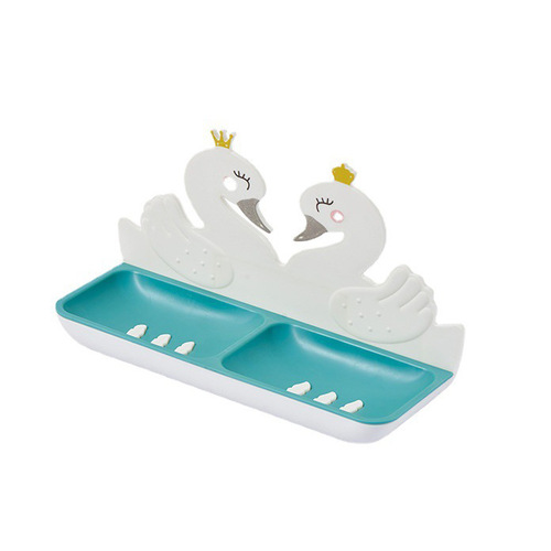 Soap box wall hanging hole-free bathroom bathroom light luxury soap drain rack new household double-layer soap box