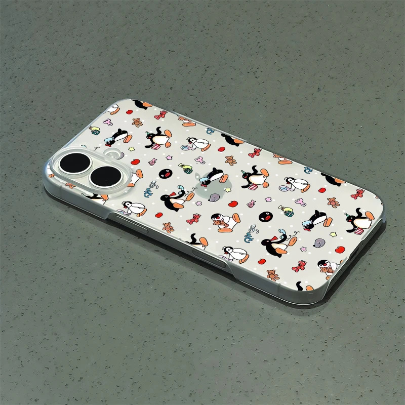 Cute Playing Penguin Suitable for Apple 17 Phone Case iPhone 16 Matte Pc 14 Hard Case 15 Half-Cover 12 Female 13 Cute Playing Penguin Suitable for Apple 17 Phone Case iPhone 16 Matte Pc 14 Hard Case 15 Half-Cover 12 Female 13