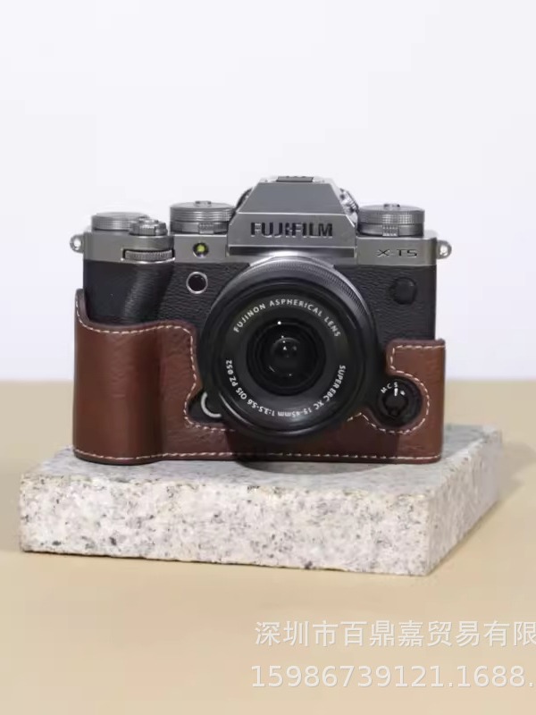 富士フイルム XT5 XT4 レザーケース ベース X-T5 ミラーレスカメラバッグ xt4 保護ケース ハーフセット 撮影バッグ