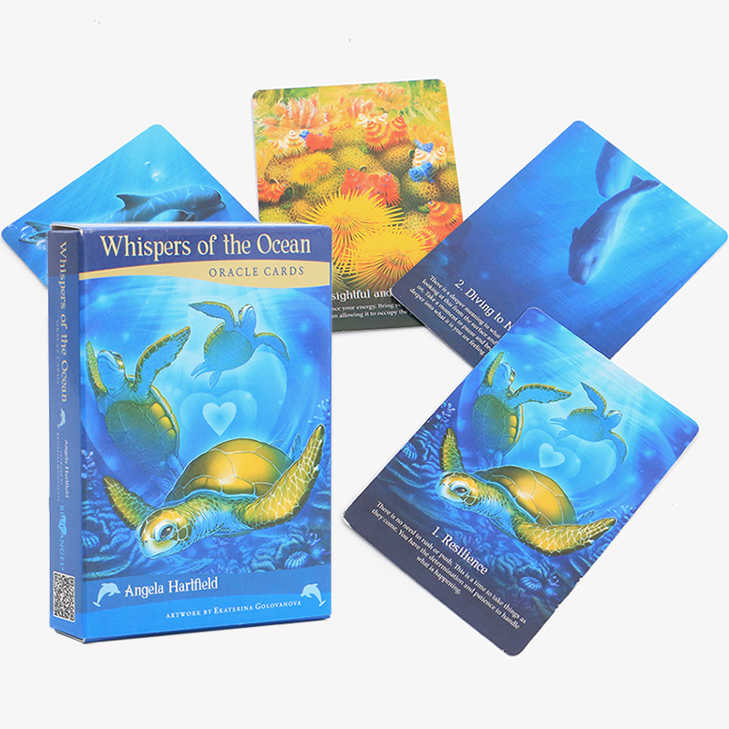 Whispers Of Ocean Oracle Tarot Cards, Intuitive Divination Deck_voghion.com
