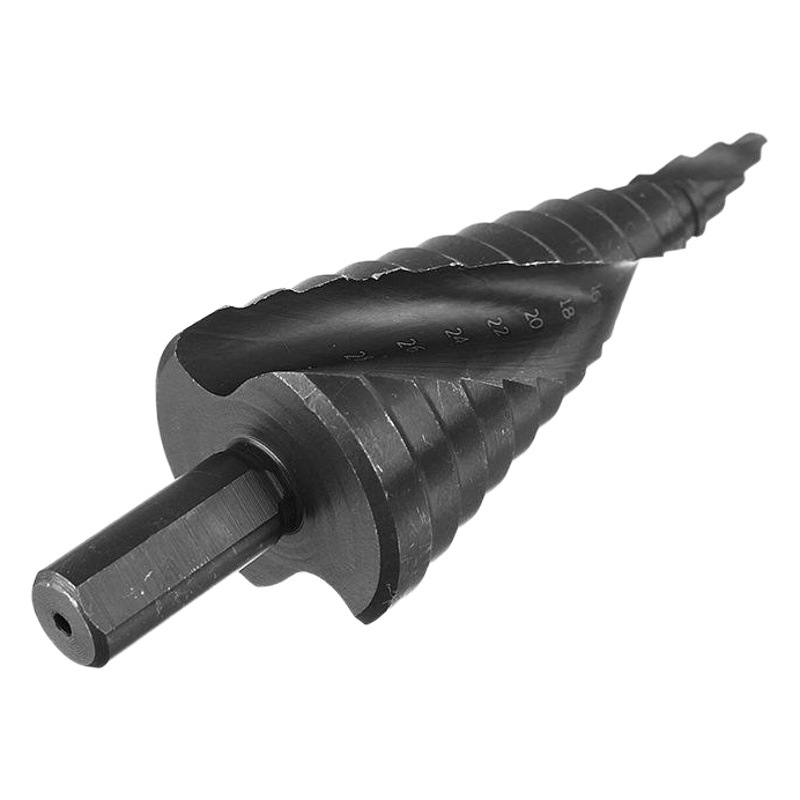 Transfronterizo espiral ranura escalera taladro negro 3 juegos de mango de triángulo nitruro negro Pagoda taladro paso Taladro