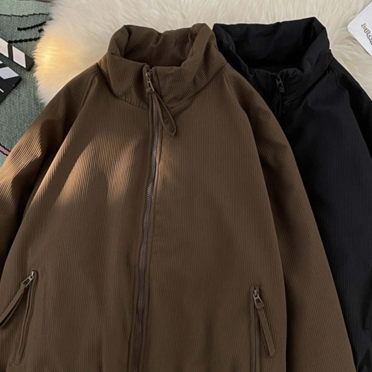 Primavera y otoño nueva moda juvenil simple color sólido ropa de abrigo de moda asiática estilo literario chaqueta de hombre ropa de abrigo