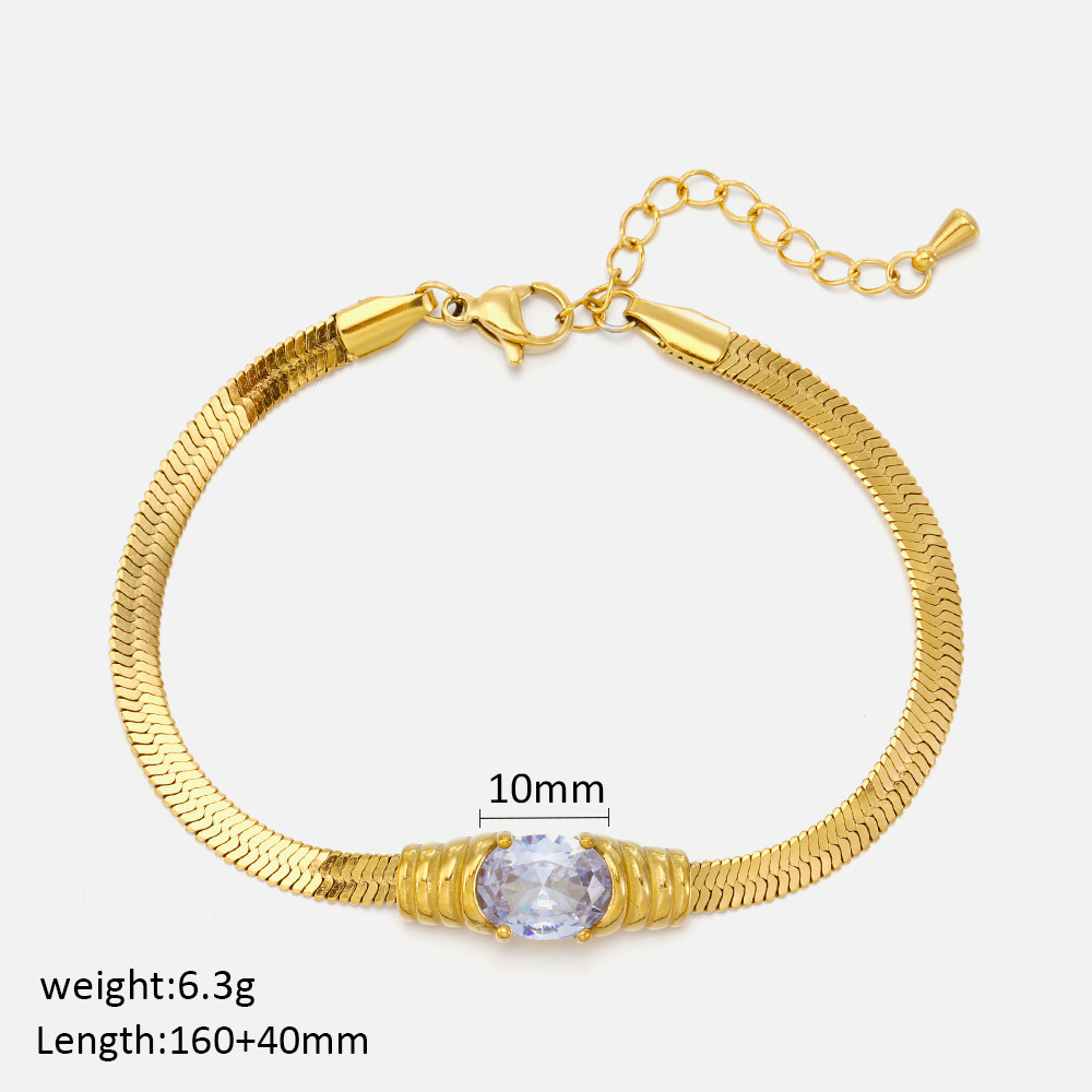 Cadena de serpiente de diamante blanco
