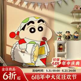 网红儿童房间墙面装饰女孩卧室床头蜡笔小新海报贴画布置改造物件