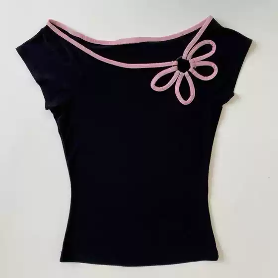 2025 Summer New Floral Casual Versatile Y2K Sweet Slimming Fitted T-Shirt Top for Women