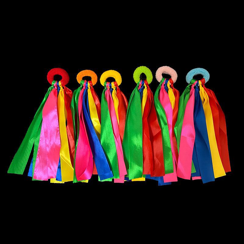 빨간색 원 [고탄성] 1개 - 25cm 리본 [벨 없음]