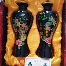 泰山墨玉牡丹瓶摆件泰山玉花瓶现代中式装饰摆件摆饰玉石瓶子厂家