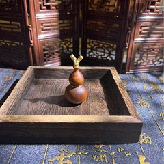 龍虎山代発雷撃棗木銅頭ひょうたんのハンドルは口を開けて隠すことができる