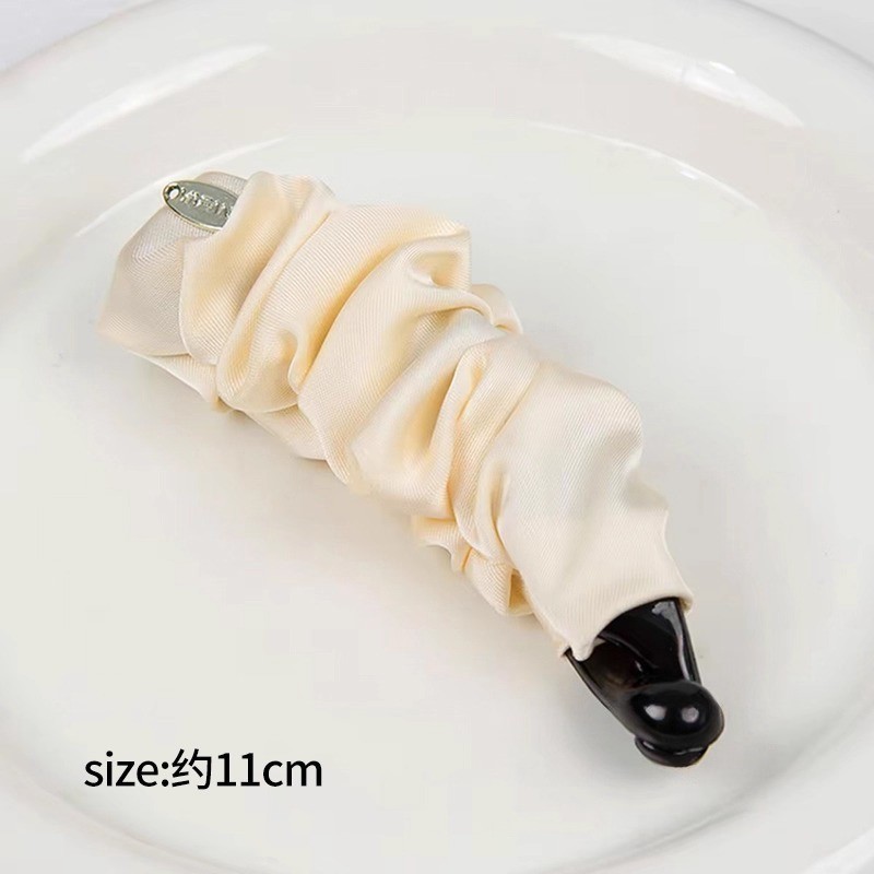 易梦玲同款气质高颅顶蓬松马尾超大抓夹红色香蕉头饰发夹头花|undefined