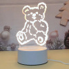 Creative LED decorations for bed, table lamp for bedroom, lights for living room for beloved, 3D, Birthday gift