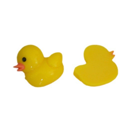 Детская заколка для волос (B.Duck) милая резиновая полуракушка желтая утка, 27×25 мм для рукоделия