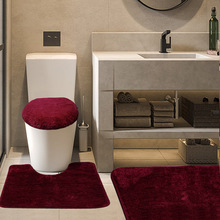 跨境现代超细纤维三件套纯色地垫门垫浴室地毯ebay亚马逊速卖通现