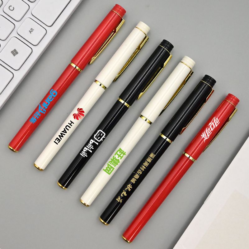 (2개) 고급 광고용 펜 사용자 정의 로고 서명 선물 비즈니스 펜 무거운 느낌 중립 펜 사무용품 펜 인쇄 가능