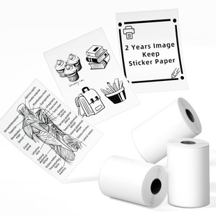 T02/MO2X/MO2XS printer adhesive sticker thermal paper 50mm * 3.5m10 year label printing sticker