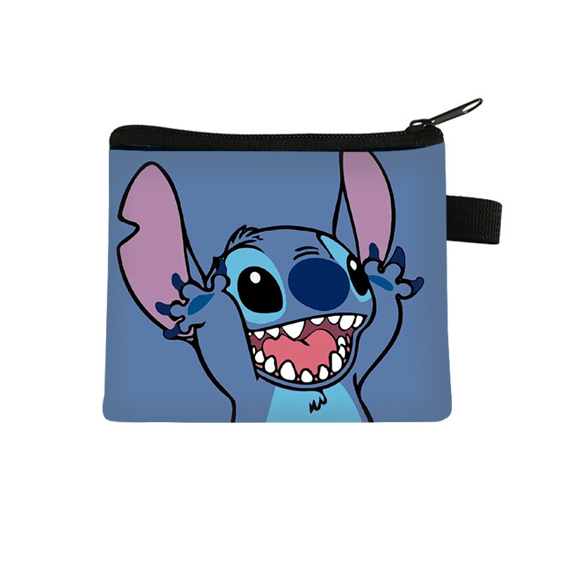 Monedero Infantil de Stitch, Popular en 2025, para Monedas, Llaves, Audífonos, Cartera de Poliéster con Dibujos Animados, Venta al Por Mayor