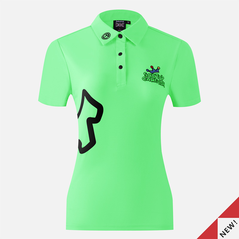 [Cross-Border] Sco Golf Short-Sleeved Women's Summer Polo Shirt Golf Elastic Breathable Sports T-Shirt # 2301