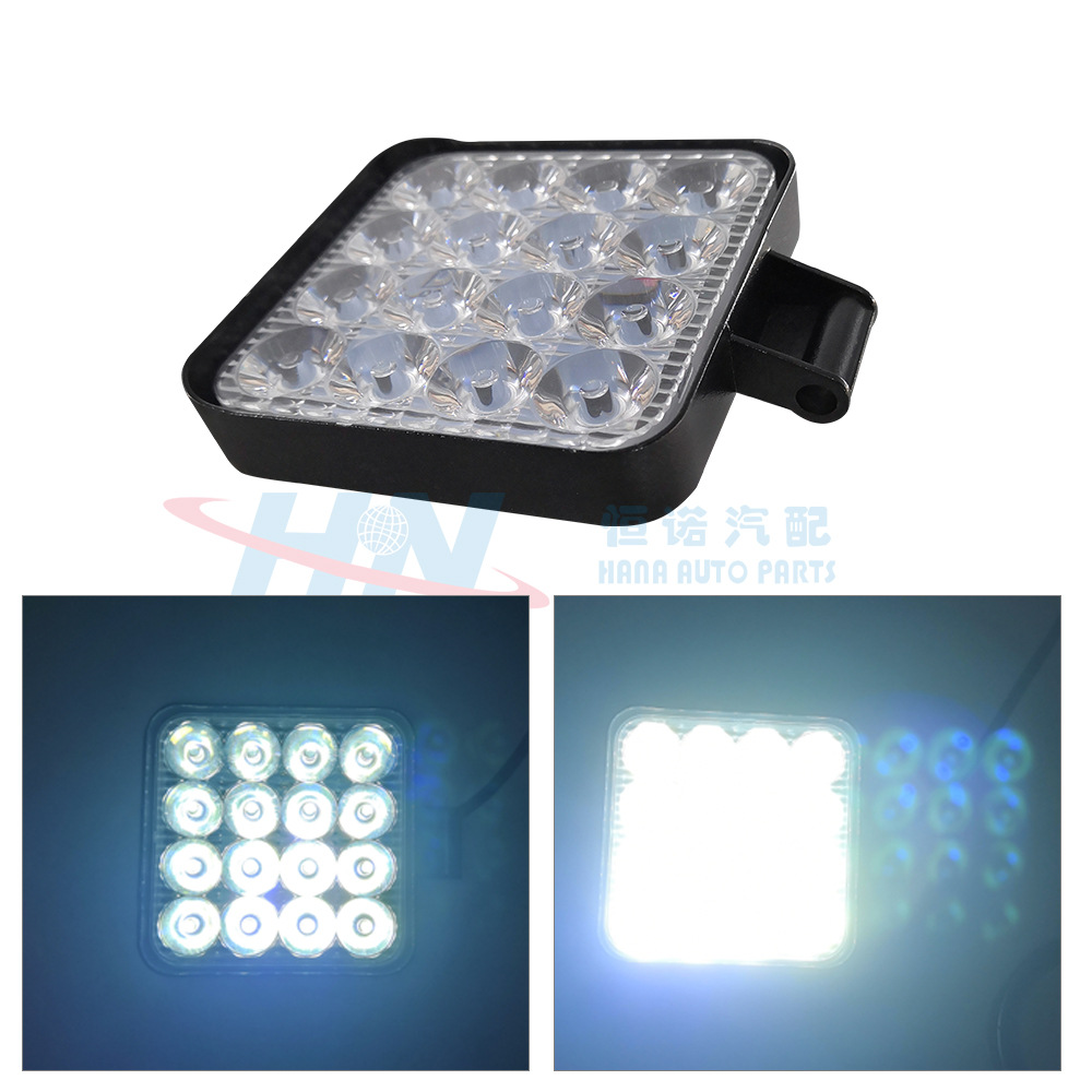 27W cuadrado llevó la luz del trabajo coche 4 pulgadas Spotlight modificado iluminación auxiliar de camiones