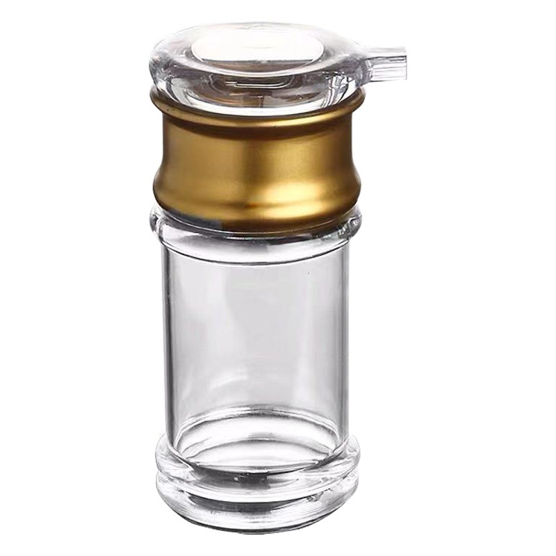 Acrílico suministros de cocina de plástico condimento botella traje restaurante engrasador vinagre botella Chili tarro condimento tarro palillo titular
