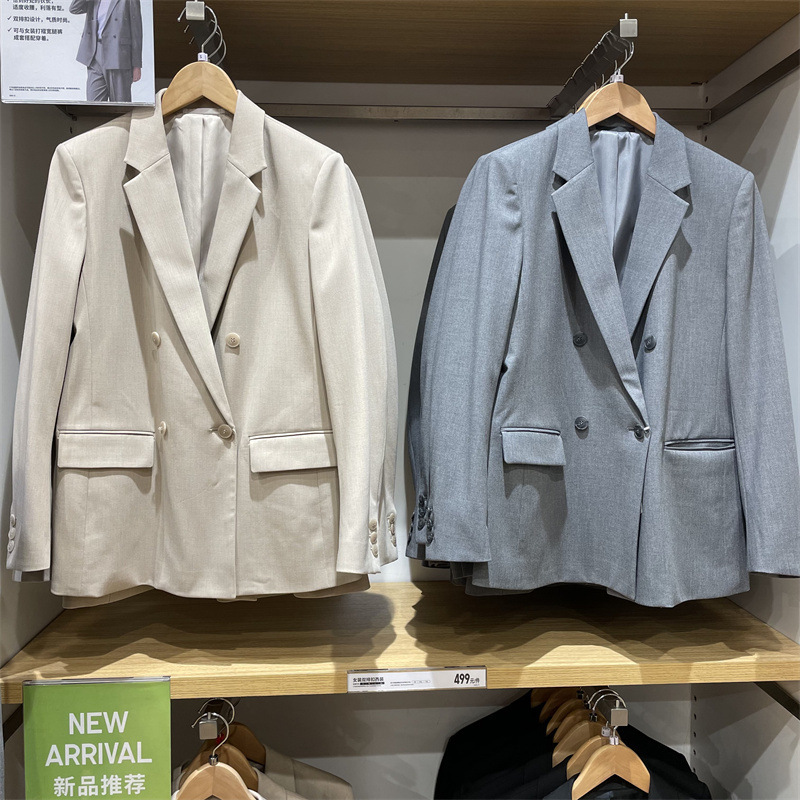 Women's double-breasted suit, business commuter suit, professional 2024 spring new 465473