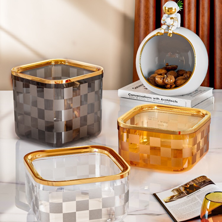 Desktop Small Trash Can High Color Value Cute Mini Pressure Ring Coverless Kitchen Dining Table Bedroom Bedside Office Paper Basket