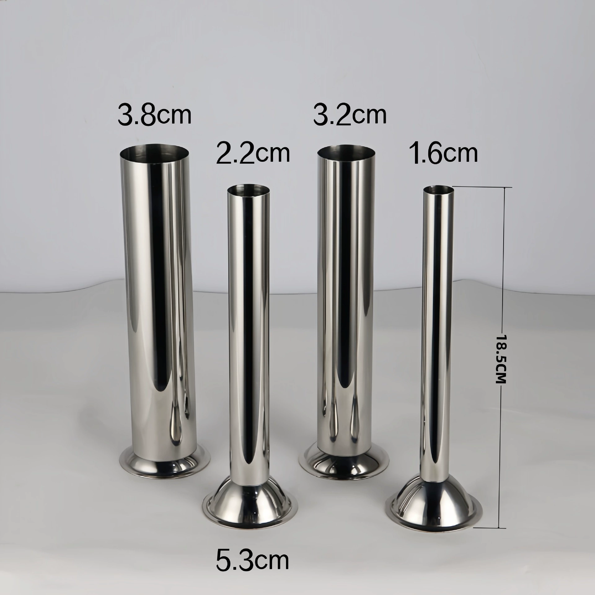 Большой набор из четырех частей для колбасной машины из нержавеющей стали, небольшой набор из четырех частей для колбасной машины из нержавеющей стали, колпачки из нержавеющей стали 5,3.