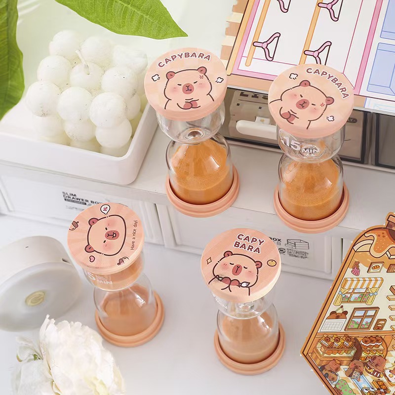 Chaser Kapibala cronógrafo reloj de arena 15 minutos administrador de tiempo pequeño regalo decoración regalo de cumpleaños creativo