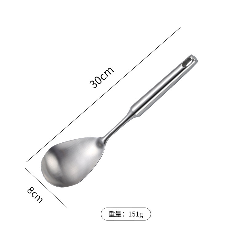 工場直販 304 ステンレス鋼スパチュラセット家庭用スープスプーンキッチン用品フライパンスパチュラ肥厚抗火傷調理スパチュラスプーン|undefined