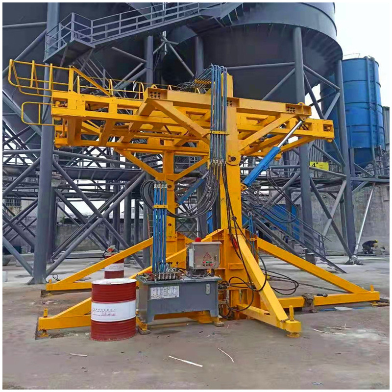 货场用全液压集装箱翻转机_单双车道固定式集装箱翻转机