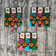 日系猿人头儿童袜子春秋薄款点胶中筒袜3-12岁男孩女孩宝宝防滑袜